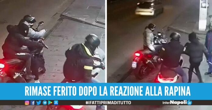 rapina pompa di benzina via marina