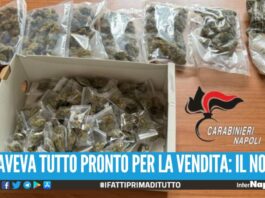 Arrestato tra le scale del palazzo a Napoli, nascondeva oltre mezzo kg di marijuana