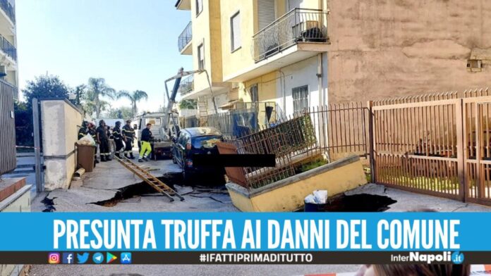 Indagini sulla voragine a Villaricca 2, sequestrati i soldi alla ditta dei lavori