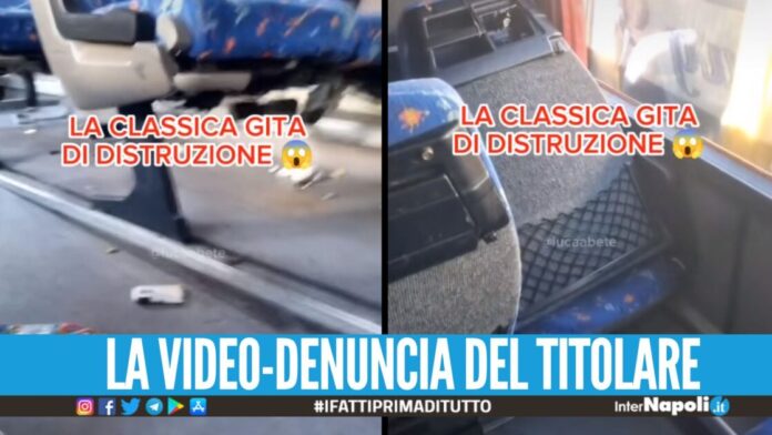 Scolaresca di Aversa devasta il pullman, le accuse contro studenti e prof