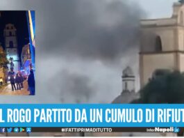 Paura a Sant'Antimo, incendio alla chiesa Santo Spirito le fiamme hanno avvolto anche il campanile