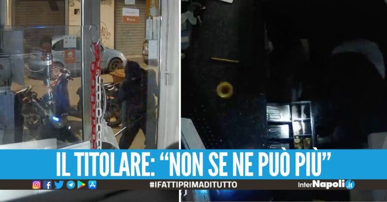 VIDEO. Raid notturno nella pizzeria a Casoria, ladri scappano via con le lattine di thè