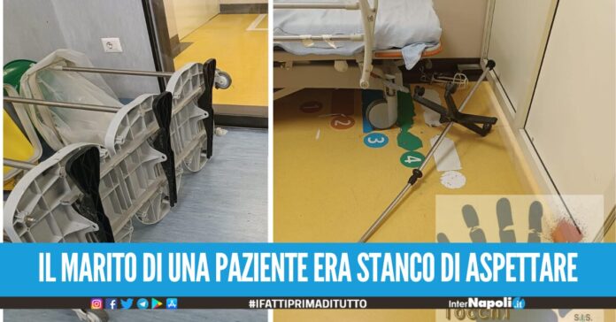 Sala d'attesa distrutta e Oss aggredita, notte di tensione all'ospedale di Pozzuoli