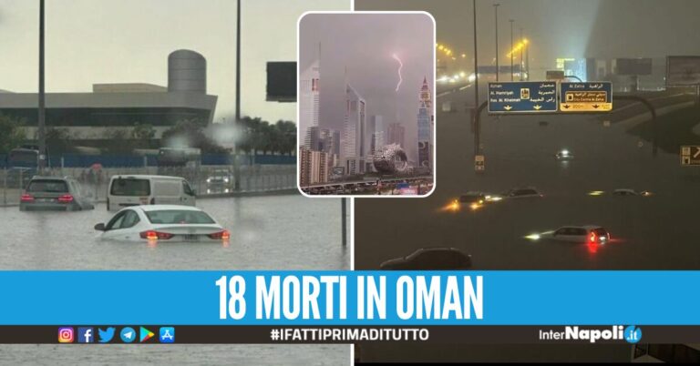 VIDEO. Piogge torrenziali e alluvioni a Dubai, in 24 ore caduta l’acqua di un anno e mezzo
