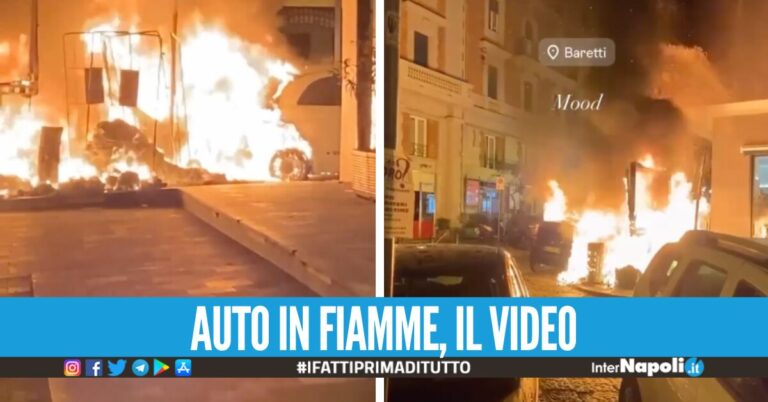 Paura nella zona dei baretti a Napoli: “Non paga il parcheggiatore e gli incendiano l’auto”