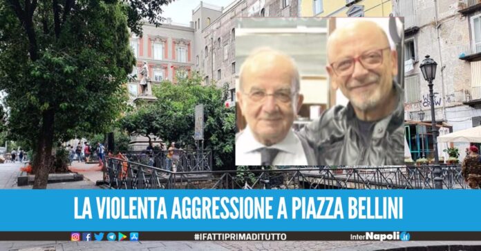 Anziano in coma dopo la spinta e la caduta a Piazza Bellini, le lacrime del figlio