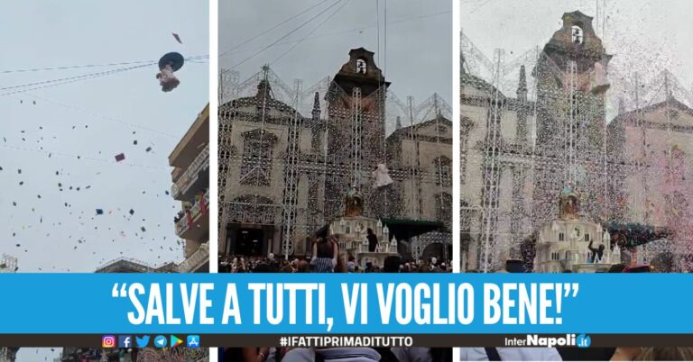 Festa Madonna della Pace a Giugliano, con il Volo dell'Angelo di Aurora le celebrazioni entrano nel vivo