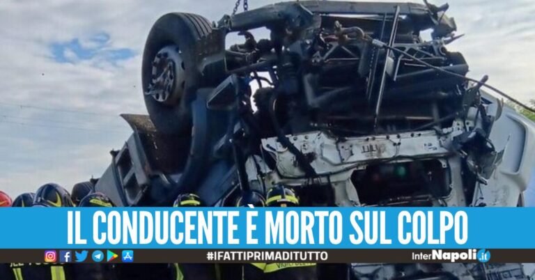 Tragedia in autostrada, camion carico di acido travolge auto: un morto e 7 intossicati
