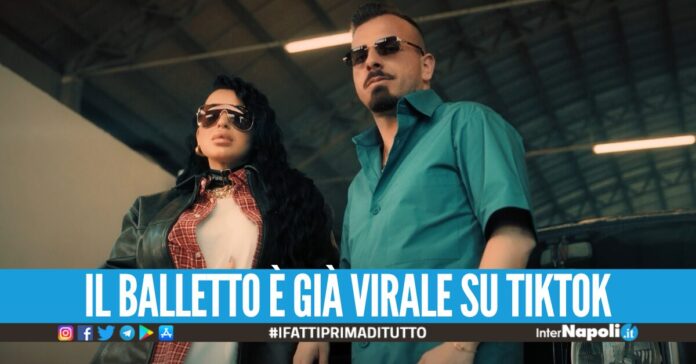 Mario Forte e Fabiana sul set del videoclip di 'Un pazzo & una pazza'