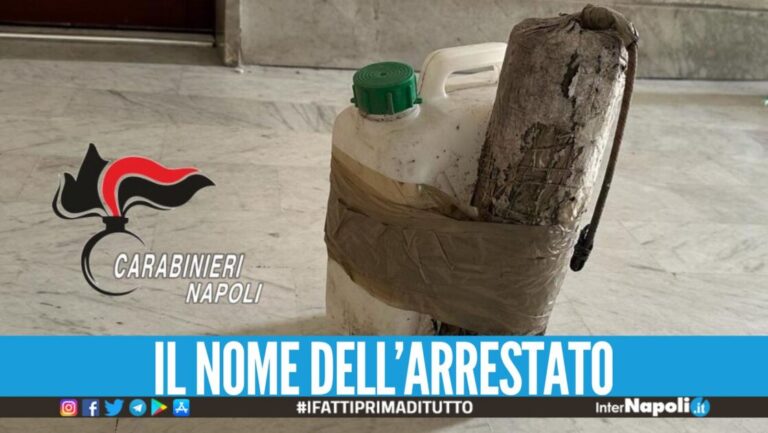 Nasconde una bomba in casa a Castellammare, arrestato un 21enne