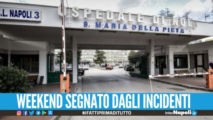 Scontro tra auto e scooter, 17enne ricoverato all'ospedale di Nola