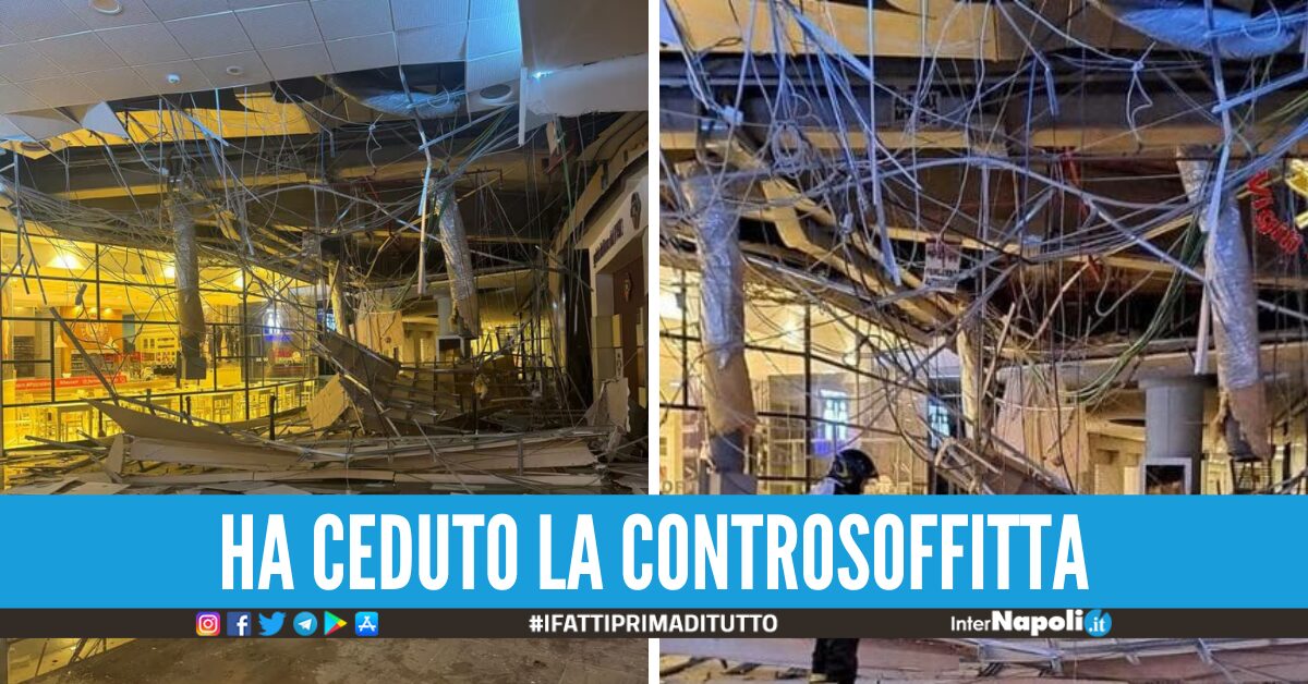 Crollo Al Centro Commerciale Campania Attimi Di Panico E Fuggi Fuggi