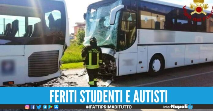 scontro autobus avellino