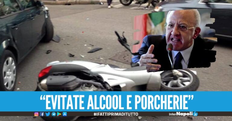 Vittime della strada, iniziativa a Napoli. De Luca ai giovani: “Non fate gli imbecilli alla guida”
