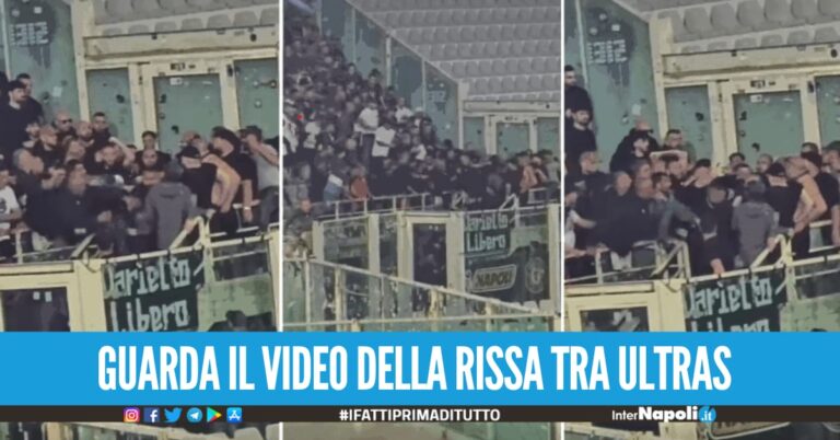 Rissa tra ultras del Napoli nel settore ospiti a Firenze, il video fa il giro della rete