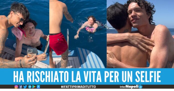 Ultimo e il selfie con il fan