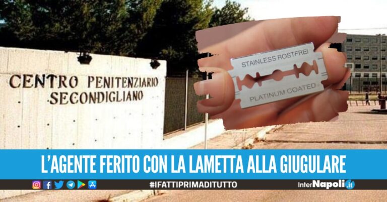 Choc nel carcere di Secondigliano, detenuto tenta di sgozzare un poliziotto