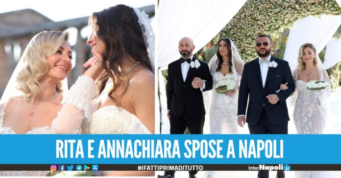 Festa per il pasticciere napoletano Ciro Poppella, la figlia Rita si è sposata con la sua amata Annachiara