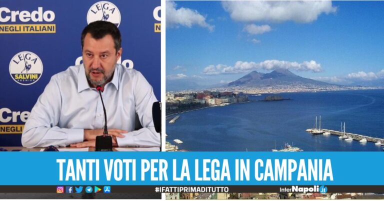 Elezioni, la Lega di Matteo Salvini conquista 114mila voti in Campania