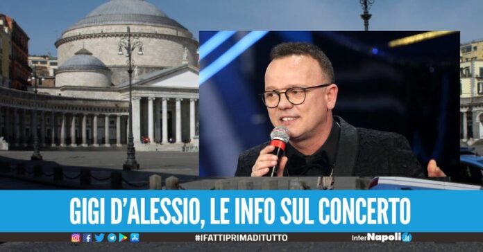 Gigi D'Alessio in piazza Plebiscito, piano traffico e divieto di vendita di bevande