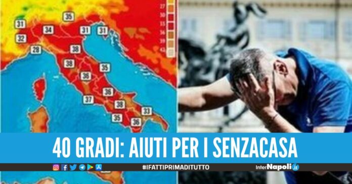 Piano d'emergenza anti-caldo a Napoli: docce e bibite gratis ai senzatetto
