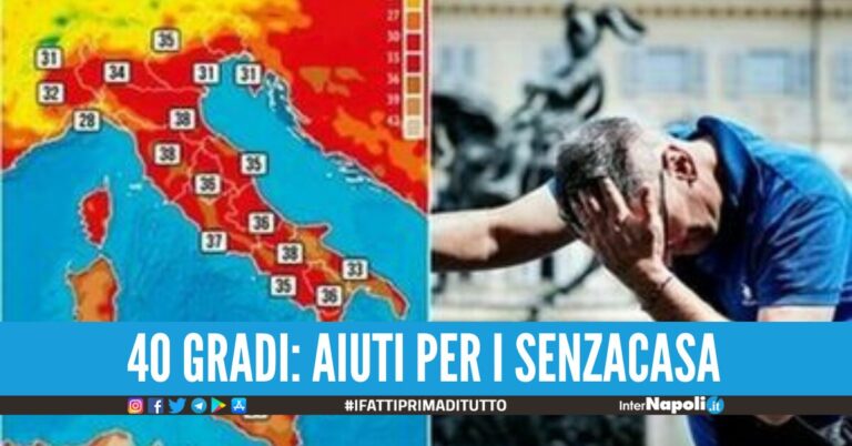 Piano d'emergenza anti-caldo a Napoli: docce e bibite gratis ai senzatetto