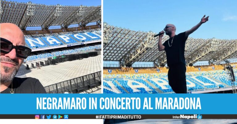 Negramaro in concerto allo stadio Maradona, divieto di vendita bevande