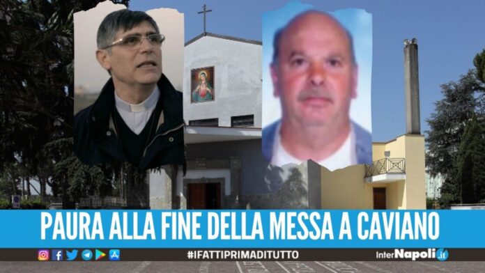 Il genero del boss Ciccarelli si avvicina con un coltello a don Patriciello