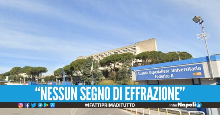Furto notturno alla farmacia del Policlinico di Napoli, rubati farmaci salvavita per 1,4 milioni
