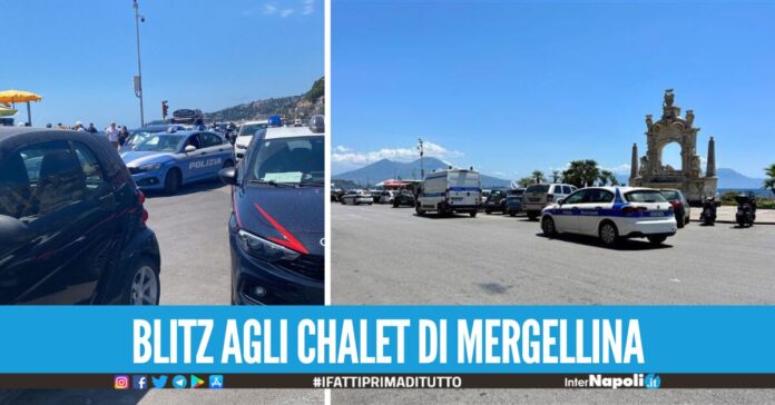 Scatta maxi blitz sul lungomare di Napoli, controlli a tappeto agli Chalet di Mergellina