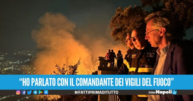 “L’incendio sui Camaldoli è probabilmente doloso”, l’annuncio del sindaco Manfredi