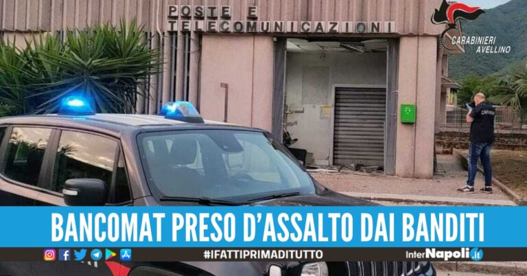 Colpo con l'esplosivo alle Poste in Irpinia, banditi in fuga con il bottino