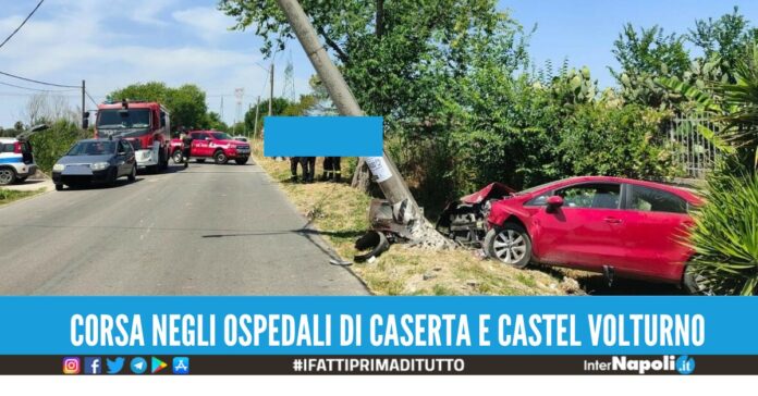 Terribile incidente nel Casertano, tra i 4 feriti c'è un bimbo