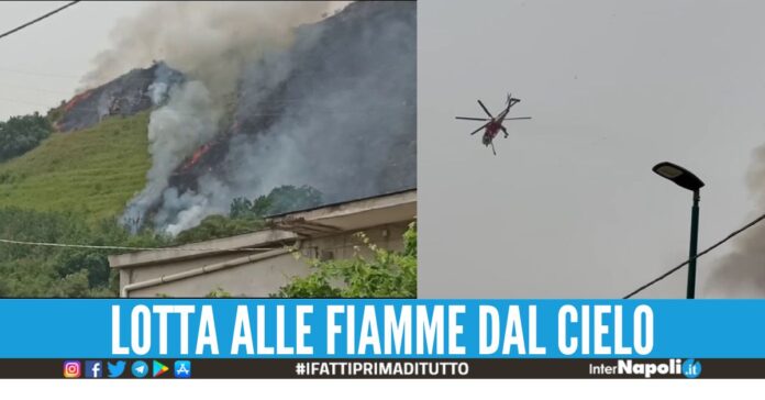 Incendio ai Camaldoli. In azione un Canadair, 2 elicotteri e 100 operatori
