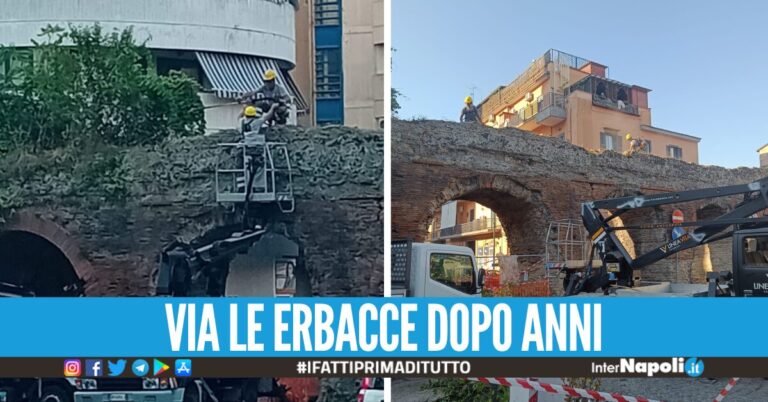 L’acquedotto romano ai Ponti Rossi rivede la luce, al via i lavori di pulizia per il restauro