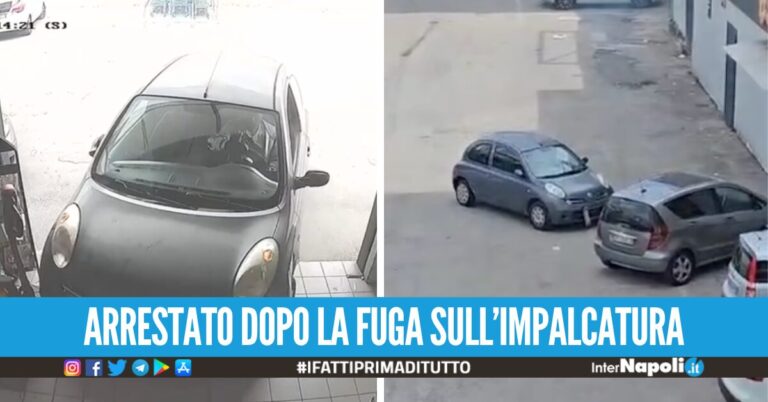 Panico a Grumo Nevano, sfonda la vetrina del Conad con l’auto e rischia di investire i passanti