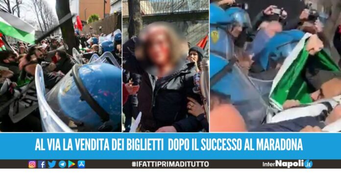 Corteo Palestina alla Rai di Napoli, 4 indagati dopo gli scontri