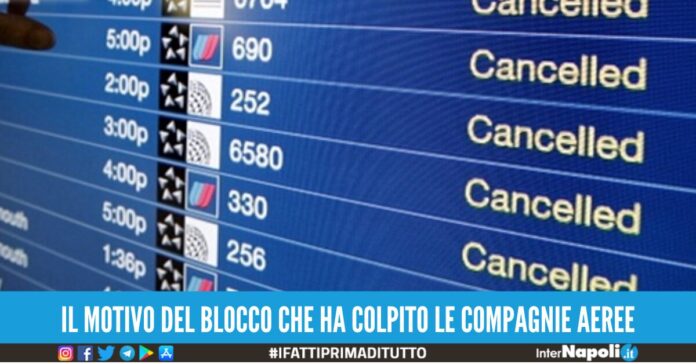 CrowdStrike voli cancellati