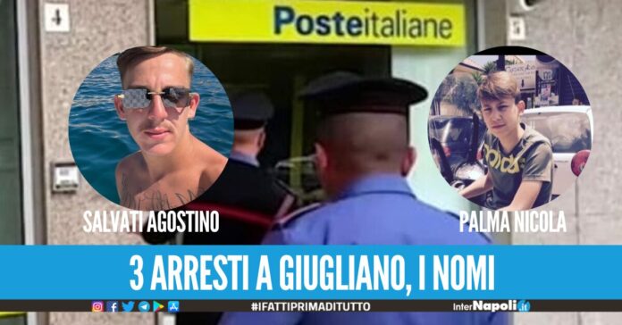 Da Giugliano a Teverola per una rapina, presi dopo il colpo da 100mila euro alle Poste