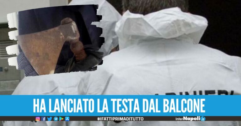 Orrore nel Beneventano, taglia la testa al fratello con un'ascia e la lancia dal balcone arrestato