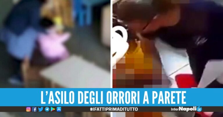 bimbi maltrattati nell'asilo a parete