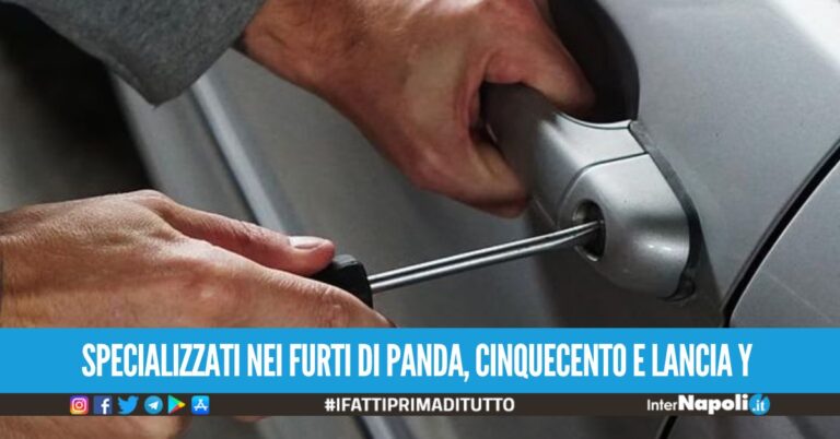 Partivano da Napoli per rubare le auto, 3 arresti contro la banda