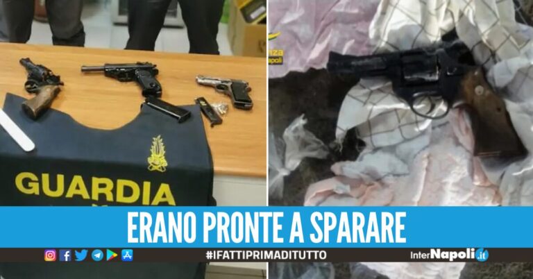 Pistole con matricola abrasa nascoste nel tombino, la scoperta in provincia di Napoli