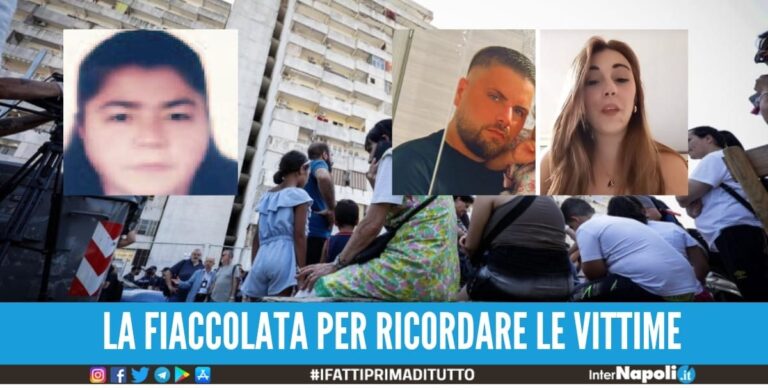 crollo scampia fiaccolata