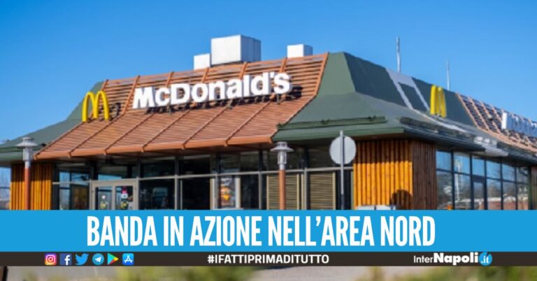 Tentato assalto al McDonald's a Villaricca, banditi finiscono beffati