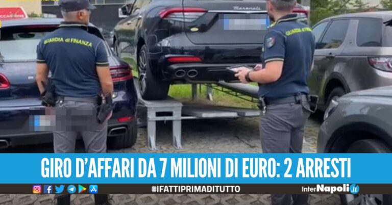 Auto di lusso con targhe provvisorie immatricolate a Napoli, scoperta la frode carosello