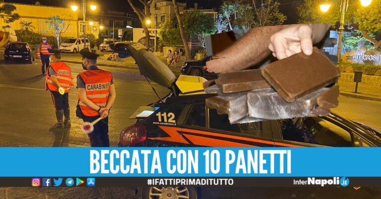 Un chilo di hashish nascosto nella borsetta, 50enne in manette a Ischia