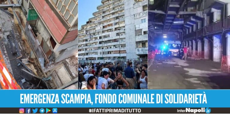 Sfollati dal crollo a Scampia, c'è l'iban per le donazioni