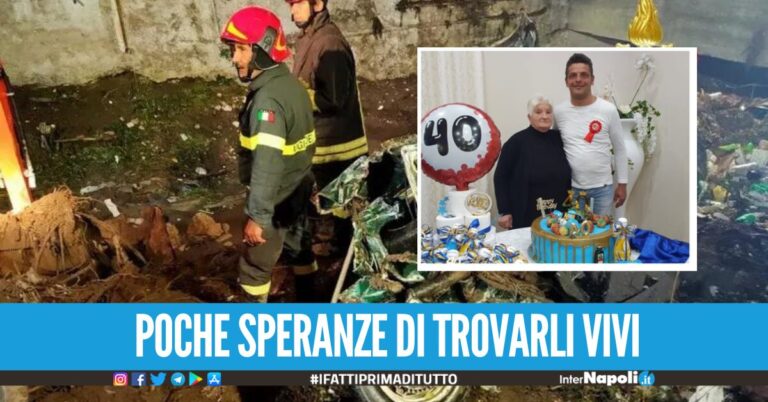 Alluvione a San Felice a Cancello, ancora dispersi mamma e figlio a Talanico