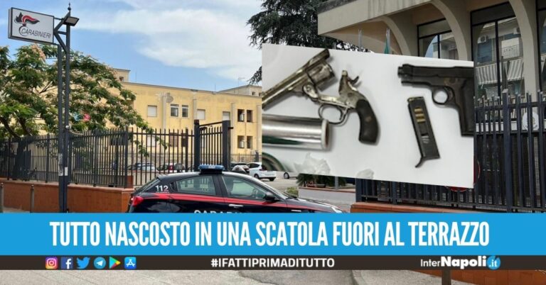 Pistole e droga nascoste nel palazzo a Caivano, in manette un 19enne